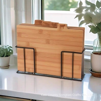 Set de plăci de tăiat din bambus – patru bucăți, portabil și reversibil, Songtao, stil modern