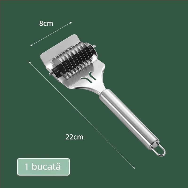 Tăietor cu role din oțel inoxidabil – tăietor manual pentru aluat, unealtă multifuncțională de tăiere a tăiețeilor