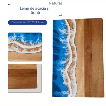 Tocător din lemn, cu două fețe, portabil pentru uz casnic, design modern