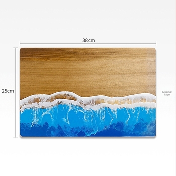 Tocător din lemn, cu două fețe, portabil pentru uz casnic, design modern