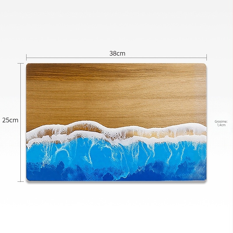 Tocător din lemn, cu două fețe, portabil pentru uz casnic, design modern