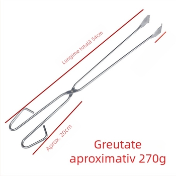 Set de unelte pentru grătar din oțel cromat — brand Butterfly roasted incense, include clește pentru cărbune și clips pentru cărbune