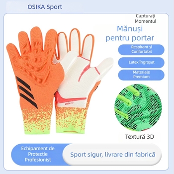 Mănuși de portar din latex cu protecție a degetelor, mănuși de antrenament pentru fotbal, durabile