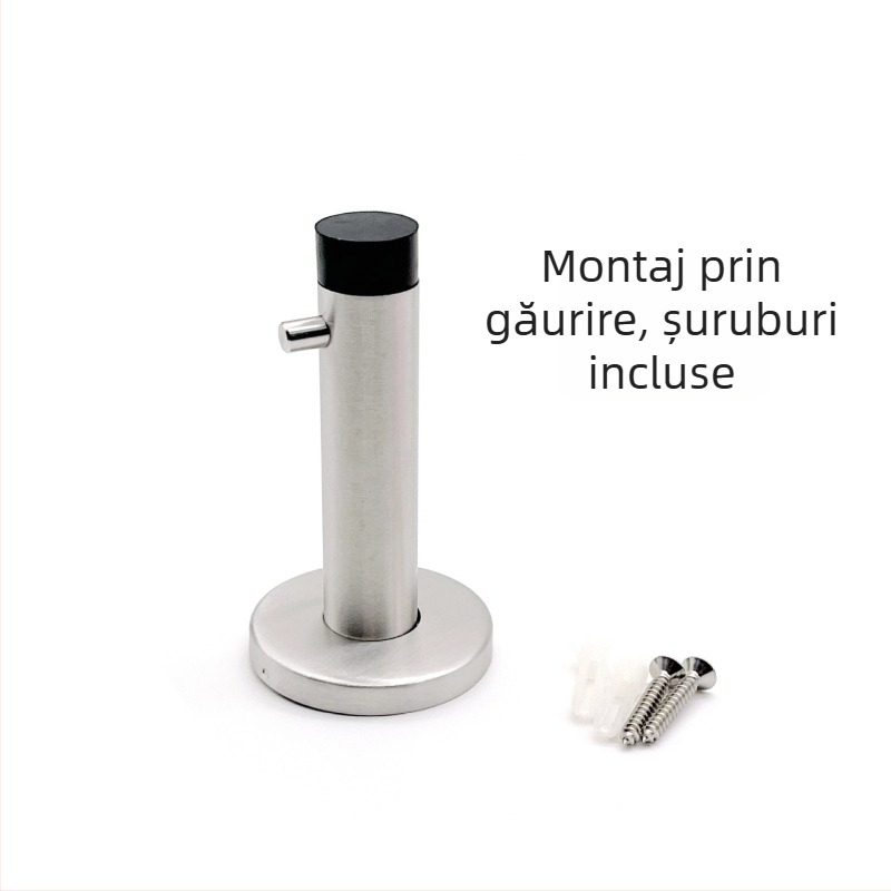 YJ189 Oțel inoxidabil 304, suport pentru palto și opritor de ușă, montaj pe perete, finisaj cu textură trasă, control automat, stil modern minimalist
