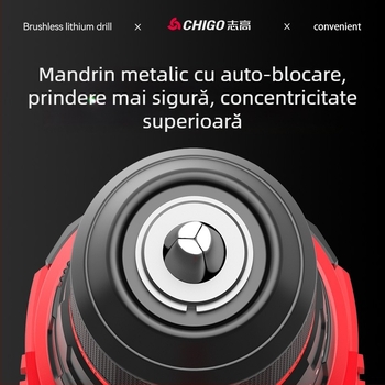 Șurubelniță-bormașină fără perii - 18-21V, mâner pistol, reglaj de viteză fără trepte, mandrină auto-blocantă, înainte/înapoi