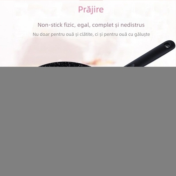 Rich chef Tigaie pentru omletă din oțel inoxidabil, design cu 4/7 găuri, antiaderent, adâncime 4 cm