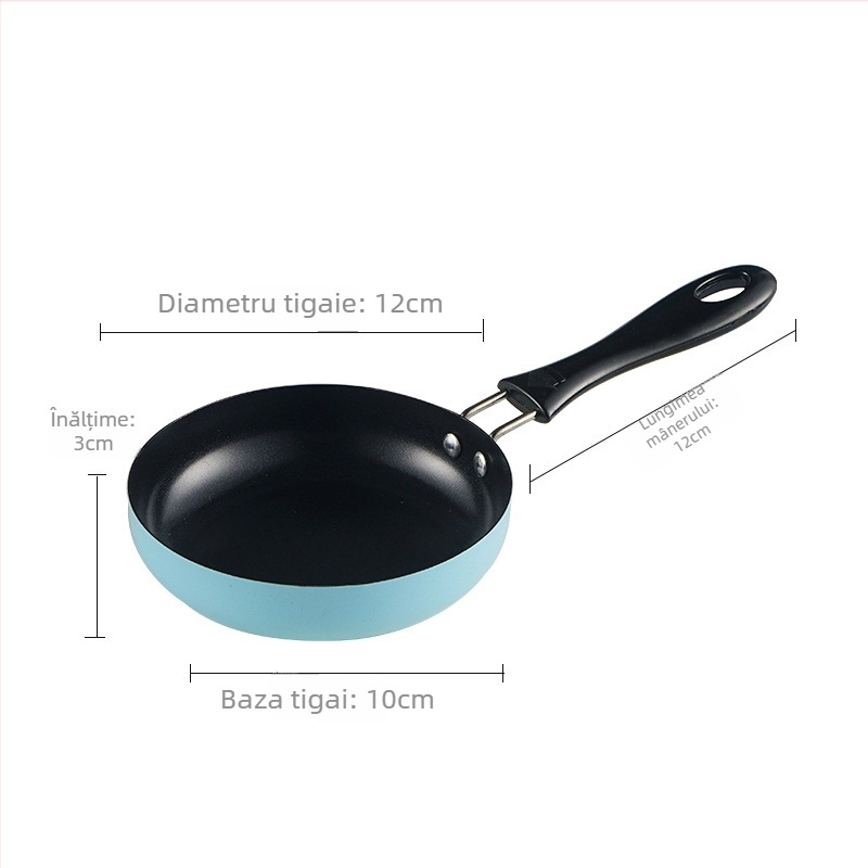 Mini tigaie din fontă antiaderentă - portabilă, compatibilă cu inducția, stil chinezesc, logo personalizabil