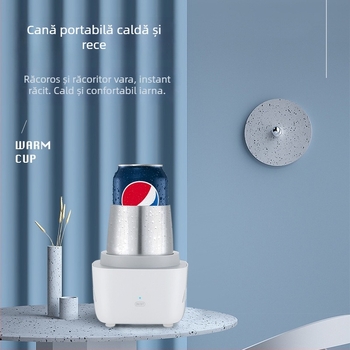 Cupe Portabilă de Răcire și Încălzire cu placă încorporată, rezervor din oțel inoxidabil, capacitate sub 1 L, alimentare AC, design desktop