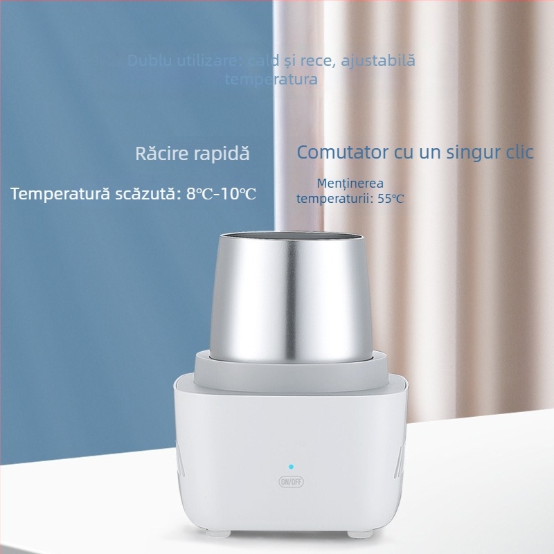 Cupe Portabilă de Răcire și Încălzire cu placă încorporată, rezervor din oțel inoxidabil, capacitate sub 1 L, alimentare AC, design desktop