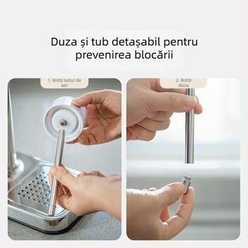 Mașină de sifon Moke MK-806, 1 L, oțel inoxidabil 304, control mecanic prin buton rotativ, pentru 3–4 persoane