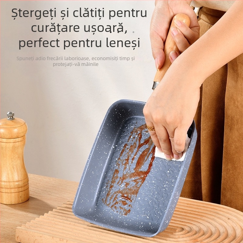 Tigaie japoneză pentru tamagoyaki, oțel inoxidabil, antiaderent, uz general