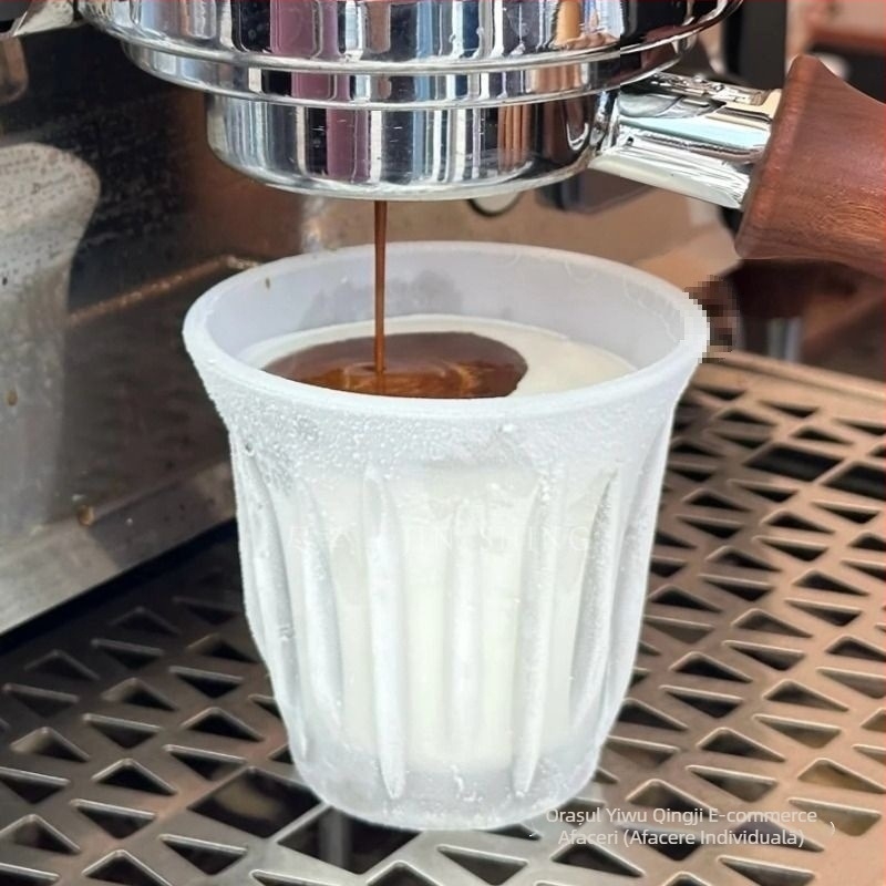 Pahar de cafea din sticlă, pentru congelare, stil simplu, ambalaj în cutie albă, o singură unitate, produs calificat