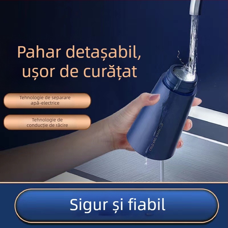 Cupă USB de răcire și încălzire cu carcasă ABS, rezervor intern din aluminiu, capacitate sub 1 L, alimentare USB, încălzire prin șasiu