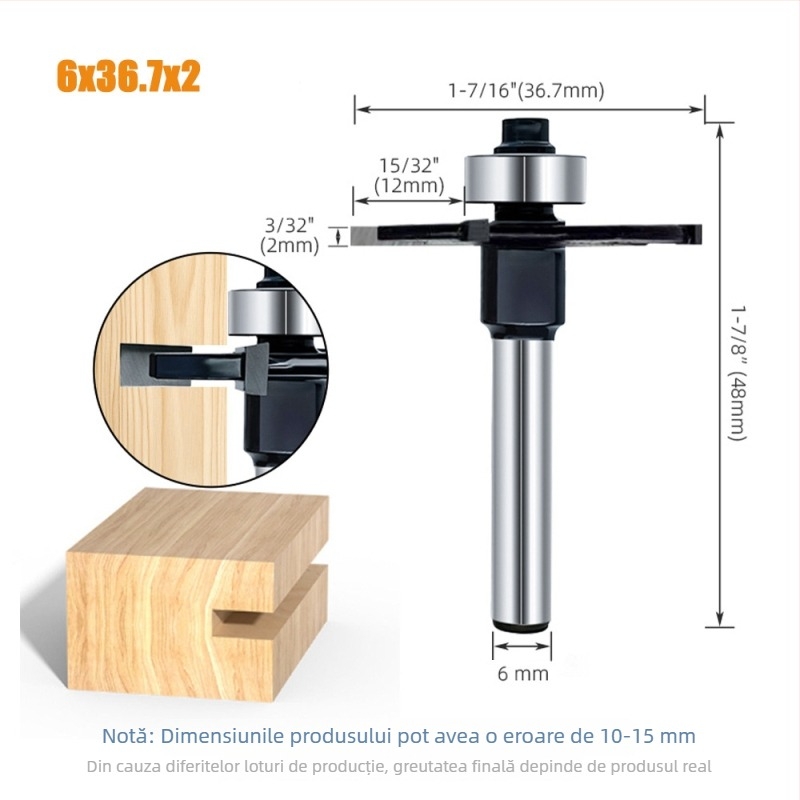 Freză pentru T-slot cu patru muchii, cap sferic, din carburi – freză pentru lemn, compatibilă cu centrul de prelucrare, pentru lemn, MDF, plăci laminate și sintetice