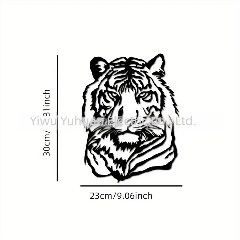 Decorațiune de perete din fier cu animale pentru casă și grădină – siluetă tridimensională din metal, marca Yuxuan