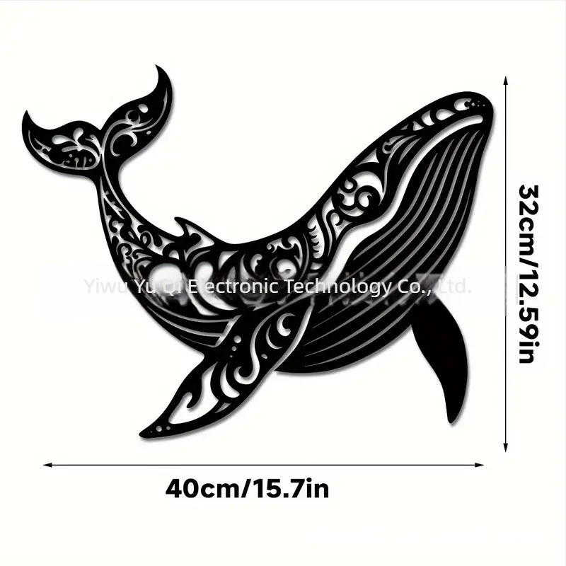 Decorațiune de perete din fier cu animale pentru casă și grădină – siluetă tridimensională din metal, marca Yuxuan