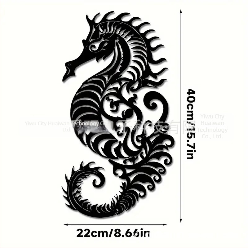 Decorațiune de perete din fier cu animale pentru casă și grădină – siluetă tridimensională din metal, marca Yuxuan