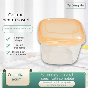 Cutie de depozitare pentru hrana de bebeluși cu capac, din PP, sigură pentru congelare, portabilă, pentru piureuri de legume și fructe