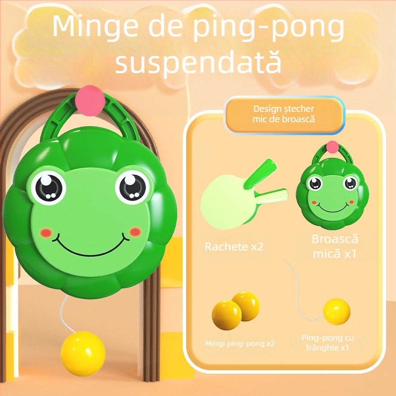 Dispozitiv suspendat de antrenament ping-pong pentru copii – interior, interactiv, pentru integrare senzorială, material PP, CE EN71 certificat, corecție a viziunii și coordonare mâna-ochi