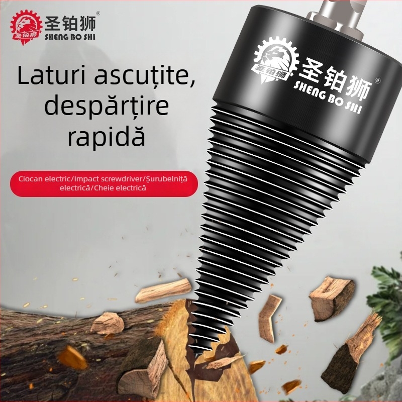 Unealtă electrică pentru despărțirea lemnului, uz casnic — despărțitor de lemn cu burghiu, pentru tăiere în loturi, marca Holy Platinum Lion