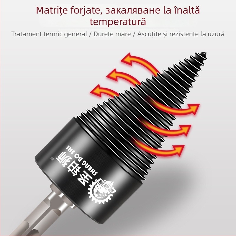Unealtă electrică pentru despărțirea lemnului, uz casnic — despărțitor de lemn cu burghiu, pentru tăiere în loturi, marca Holy Platinum Lion
