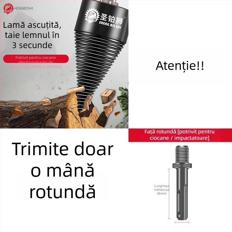 Unealtă electrică pentru despărțirea lemnului, uz casnic — despărțitor de lemn cu burghiu, pentru tăiere în loturi, marca Holy Platinum Lion