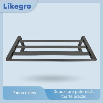 Suport prosoape din Space aluminiu, cu două straturi, cu două bare, set din două piese, design modern minimalist