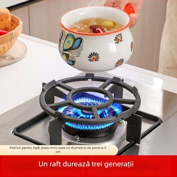 Suport pentru plită cu gaz pentru oale de supă și lapte, antiderapant, montaj pe perete, din plastic