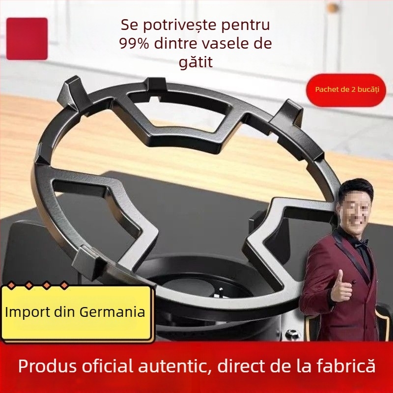 Suport pentru plită cu gaz pentru oale de supă și lapte, antiderapant, montaj pe perete, din plastic