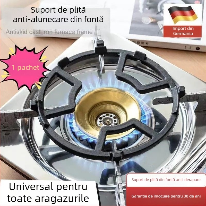Suport pentru plită cu gaz pentru oale de supă și lapte, antiderapant, montaj pe perete, din plastic