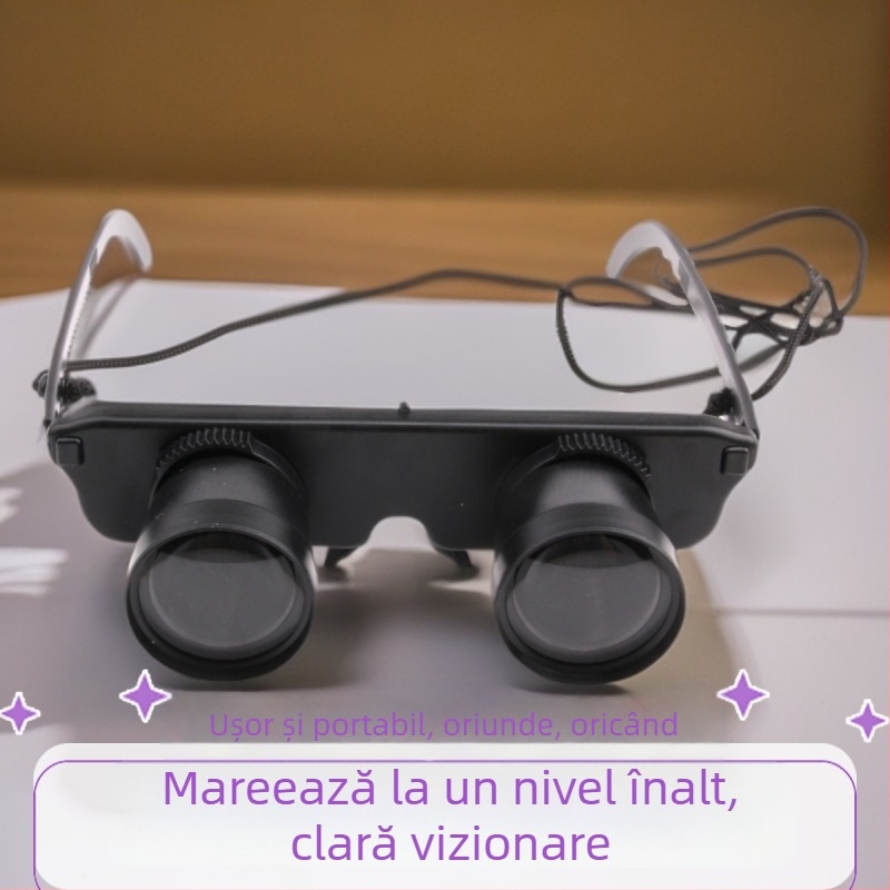 Binoclu de pescuit cu telescop, montat pe cap, 3x mărire, model 20356, pentru observarea plutelor