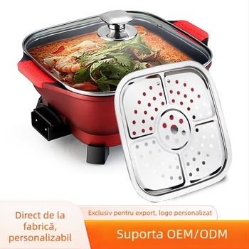 Oală electrică cu vas interior antiaderent, capacitate 4 L, 1200–1500 W, control pe buton cu reglaj de temperatură, funcție împotriva uscării