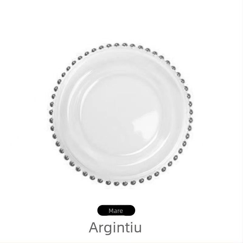 Cloud Sail farfurie de sticlă — rotundă, suprafață desenată manual, modele variate, compatibilă cu cuptorul cu microunde