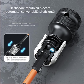 Set cap de transformare a cheii electrice – accesorii universale, oțel carbon