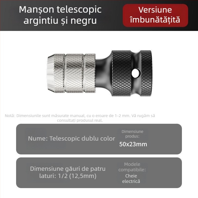 Set cap de transformare a cheii electrice – accesorii universale, oțel carbon