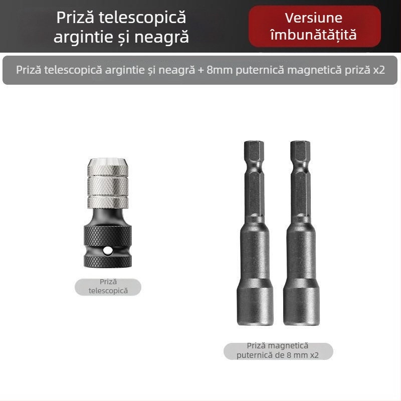 Set cap de transformare a cheii electrice – accesorii universale, oțel carbon