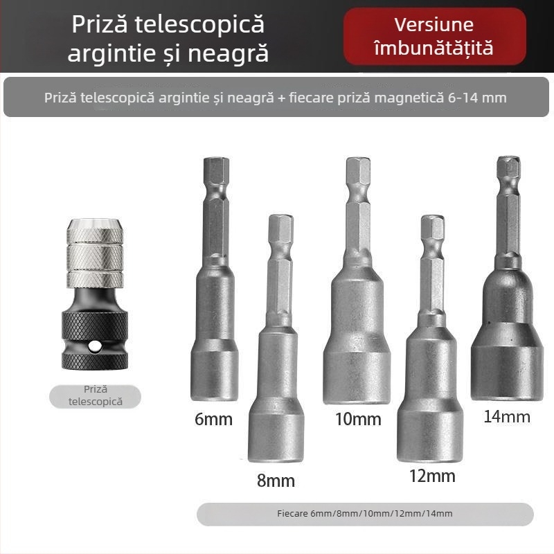 Set cap de transformare a cheii electrice – accesorii universale, oțel carbon