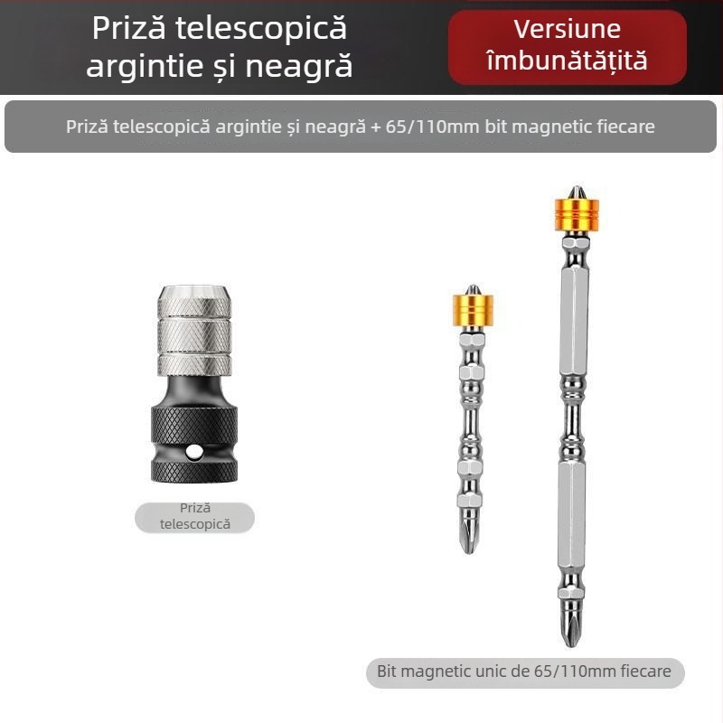 Set cap de transformare a cheii electrice – accesorii universale, oțel carbon