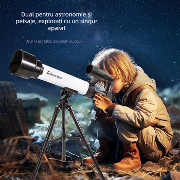 Telescope școlar pentru copii - plastica, DIY, non-electric, educațional de fizică, pentru vârsta 7-14 ani
