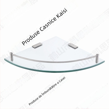 BGS2101A Suport triunghiular din sticlă din oțel inoxidabil 304, finisaj cromat, sarcină 15–20 kg, 1 nivel, baie