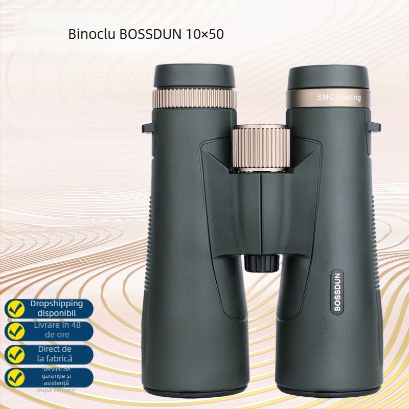 Binoclu 10×50 ED, înaltă definiție, viziune nocturnă în condiții de iluminare redusă, destinat concertelor/concursurilor, etichetă privată licențiată