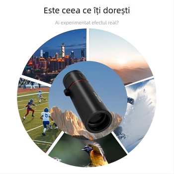 8x21 Monocular Telescope pentru observarea păsărilor în aer liber – portabil, suport pentru telefon, unghi larg HD