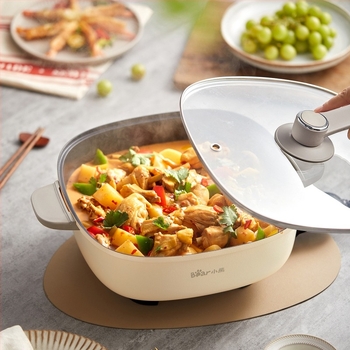 Little Bear oală electrică pentru gătit, capacitate 6 L, 1500 W, vas interior din turnare sub presiune, temperatură reglabilă și protecție împotriva uscării