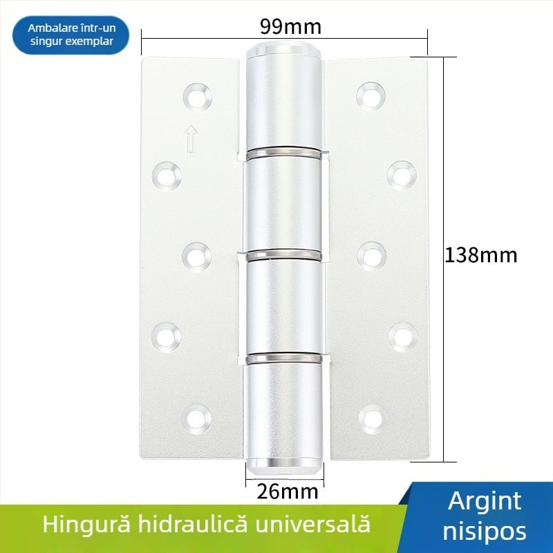 Balama hidraulică ascunsă pentru uși invizibile – închidere silențioasă, viteză de închidere reglabilă, aliaj de aluminiu, finisaj cu vopsea de pulverizare, model Adjustable Door Stopper, marcă Yalida