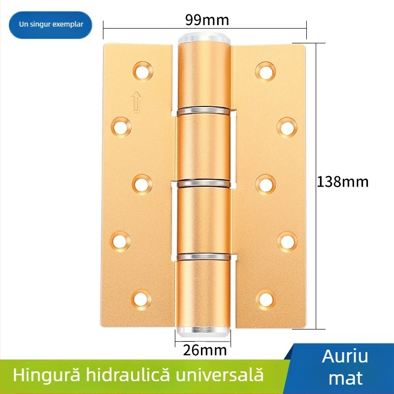 Balama hidraulică ascunsă pentru uși invizibile – închidere silențioasă, viteză de închidere reglabilă, aliaj de aluminiu, finisaj cu vopsea de pulverizare, model Adjustable Door Stopper, marcă Yalida