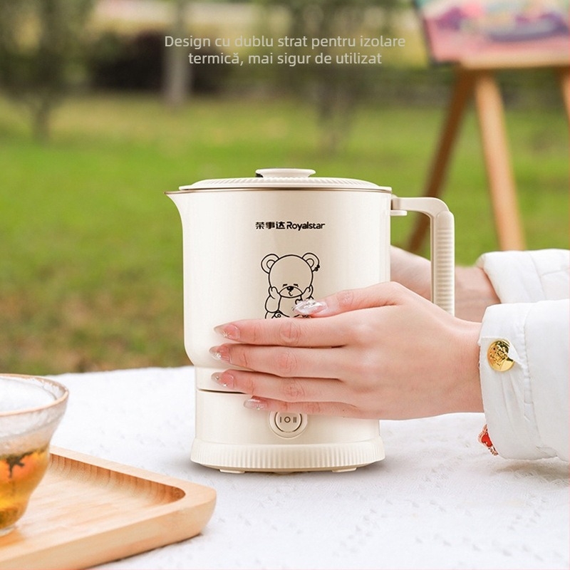 Oală electrică de gătit, compactă și portabilă, model DZG08M, capacitate până la 2 L, potrivită pentru 2–3 persoane, curățare ușoară, fără montaj