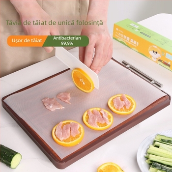 Plăcuță de tăiere de unică folosință pentru bucătărie – Ju Meow, plastic, antiderapant, antibacterian, portabil