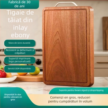 Tocător de bucătărie din lemn masiv – cu două fețe, anti-derapant, portabil (Marcă: Olesen)