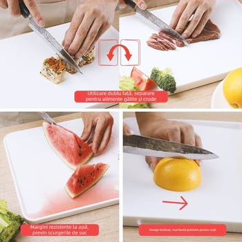 Asvel Tocător dublu fațetat din PP, antibacterian și rezistent la mucegai, pentru bucătărie