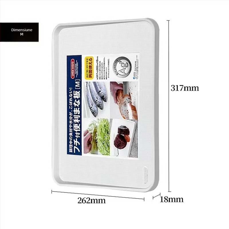 Asvel Tocător dublu fațetat din PP, antibacterian și rezistent la mucegai, pentru bucătărie